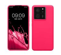 kwmobile Carcasa Compatible con Xiaomi 13T / 13T Pro Funda - Case TPU y Silicona antigolpes - Apto Carga inalámbrica - Rosa neón