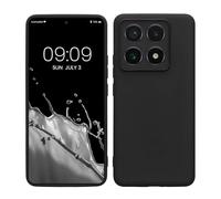 kwmobile Carcasa Compatible con Xiaomi 14T Pro Funda - con Bordes elevados - Apto Carga inalámbrica - Negro Mate Mate