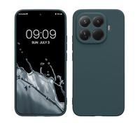 kwmobile Carcasa Compatible con Xiaomi 15T Pro Funda - con Bordes elevados - Apto Carga inalámbrica - Pizarra Oscura Mate
