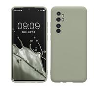 kwmobile Carcasa Compatible con Xiaomi Mi Note 10 Lite Funda - con Bordes elevados - Apto Carga inalámbrica - Gris Verdoso Mate