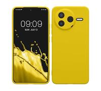 kwmobile Carcasa Compatible con Xiaomi Poco F7 Pro Funda - con Bordes elevados - Apto Carga inalámbrica - Amarillo chillón Mate