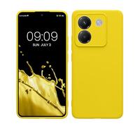 kwmobile Carcasa Compatible con Xiaomi Poco M7 Pro 5G Funda - con Bordes elevados - Apto Carga inalámbrica - Amarillo chillón Mate