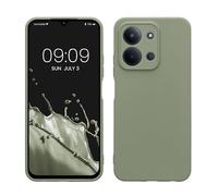 kwmobile Carcasa Compatible con Xiaomi Redmi 15C / Poco C85 Funda - con Bordes elevados - Apto Carga inalámbrica - Gris Verdoso Mate