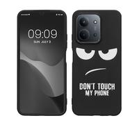 kwmobile Carcasa Compatible con Xiaomi Redmi 15C / Poco C85 - Funda móvil TPU - Don't Touch my Phone Blanco/Negro