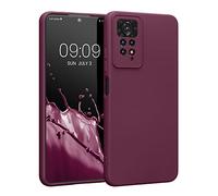 kwmobile Carcasa Compatible con Xiaomi Redmi Note 11 Pro/Note 11 Pro (5G) / Note 12 Pro (4G) Funda - Bordes elevados anticaídas - Case de TPU y Silicona con Interior de Microfibra - Violeta Burdeos