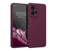 kwmobile Carcasa Compatible con Xiaomi Redmi Note 12 (4G) Funda - Case TPU y Silicona con Interior de Microfibra - Suave Protector antigolpes para móvil - Violeta Burdeos