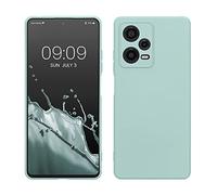 kwmobile Carcasa Compatible con Xiaomi Redmi Note 12 Pro 5G Funda - Bordes elevados anticaídas - Case de TPU y Silicona con Interior de Microfibra - Menta Cool