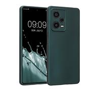 kwmobile Carcasa Compatible con Xiaomi Redmi Note 12 Pro 5G Funda - Funda Ultrafina de TPU con Bordes elevados - petróleo Metalizado