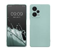 kwmobile Carcasa Compatible con Xiaomi Redmi Note 12 Pro+ 5G / Note 12 Pro Plus 5G Funda - Bordes elevados anticaídas - Case de TPU y Silicona con Interior de Microfibra - Menta Cool