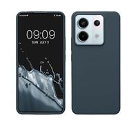 kwmobile Carcasa Compatible con Xiaomi Redmi Note 13 Pro 5G / Poco X6 5G Funda - Case TPU y Silicona antigolpes - Apto Carga inalámbrica - Pizarra Oscura
