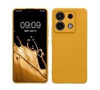 kwmobile Carcasa Compatible con Xiaomi Redmi Note 13 Pro 5G / Poco X6 5G Funda - con Bordes elevados - Apto Carga inalámbrica - Amarillo Miel Mate