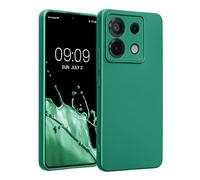 kwmobile Carcasa Compatible con Xiaomi Redmi Note 13 Pro 5G / Poco X6 5G Funda - Funda Ultrafina de TPU con Bordes elevados - Verde metálico