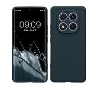 kwmobile Carcasa Compatible con Xiaomi Redmi Note 14 Pro 5G / Poco X7 Funda - con Bordes elevados - Apto Carga inalámbrica - Pizarra Oscura Mate