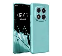 kwmobile Carcasa Compatible con Xiaomi Redmi Note 14 Pro 5G / Poco X7 Funda - Funda Ultrafina de TPU con Bordes elevados - Menta Metalizado