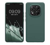 kwmobile Carcasa Compatible con Xiaomi Redmi Note 14 Pro 5G / Redmi Note 14 Pro+ 5G / Poco X7 Funda - Case TPU y Silicona antigolpes - Apto Carga inalámbrica - Azul Verdoso