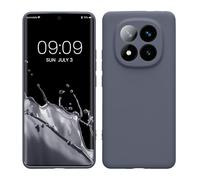 kwmobile Carcasa Compatible con Xiaomi Redmi Note 14 Pro+ 5G / Redmi Note 14 Pro Plus 5G Funda - con Bordes elevados - Apto Carga inalámbrica - Gris Azulado Mate