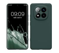 kwmobile Carcasa Compatible con Xiaomi Redmi Note 14 Pro+ 5G / Redmi Note 14 Pro Plus 5G Funda - con Bordes elevados - Apto Carga inalámbrica - Azul Verdoso Mate
