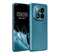 kwmobile Carcasa Compatible con Xiaomi Redmi Note 14 Pro+ 5G / Redmi Note 14 Pro Plus 5G Funda - Funda Ultrafina de TPU con Bordes elevados - Azul metálico