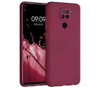 kwmobile Carcasa Compatible con Xiaomi Redmi Note 9 Funda - con Bordes elevados - Apto Carga inalámbrica - Violeta Burdeos Mate