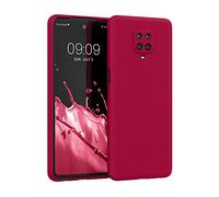 kwmobile Carcasa Compatible con Xiaomi Redmi Note 9S / 9 Pro / 9 Pro MAX Funda de Silicona - Flexible con Interior de Microfibra - Suave Protector antigolpes - Cereza Dulce