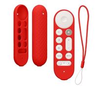 kwmobile Carcasa de Silicona Compatible con Google TV Streamer 4K Funda Mando a Distancia - Funda de Silicona Control Remoto - Rojo
