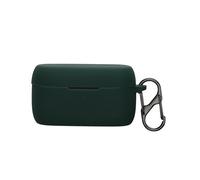 kwmobile Carcasa de Silicona Compatible con Jabra Evolve 2 Buds - Funda para Cascos inalámbricos - Verde Oscuro
