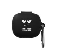 kwmobile Carcasa para Auriculares Compatible con JBL Live Pro 2 TWS Funda - Carcasa Protectora de Silicona - Don't Touch my Headphones