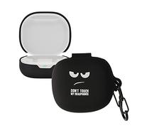 kwmobile Carcasa para Auriculares Compatible con JBL Wave 300 TWS Funda - Carcasa Protectora de Silicona - Don't Touch my Headphones