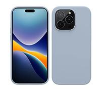kwmobile Carcasa para iPhone 14 Pro Funda - Case TPU y Silicona para Smartphone con Interior de Microfibra - Suave Protector antigolpes para móvil - Apto Carga inalámbrica - Azul Claro Mate