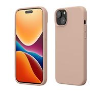 kwmobile Carcasa para iPhone 15 Funda - Case TPU y Silicona para Smartphone con Interior de Microfibra - Suave Protector antigolpes para móvil - Rosa Palo