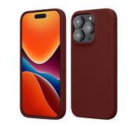 kwmobile Carcasa para iPhone 15 Pro Funda - Case TPU y Silicona para Smartphone con Interior de Microfibra - Suave Protector antigolpes para móvil - Rojo Vino