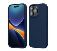 kwmobile Carcasa para iPhone 15 Pro MAX Funda - Case TPU y Silicona para Smartphone con Interior de Microfibra - Suave Protector antigolpes para móvil - Azul Marino