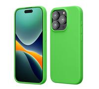 kwmobile Carcasa para iPhone 15 Pro MAX Funda - Case TPU y Silicona para Smartphone con Interior de Microfibra - Suave Protector antigolpes para móvil - Verde Lima
