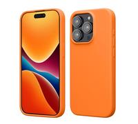 kwmobile Carcasa para iPhone 15 Pro MAX Funda - Case TPU y Silicona para Smartphone con Interior de Microfibra - Suave Protector antigolpes para móvil - Naranja afrutado