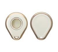 kwmobile Carcasa para Mando Compatible con Llave para Motocicleta Harley Davidson Funda Llave - Funda para Llaves de Moto de TPU con Botones - Blanco/Dorado