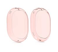 kwmobile Carcasas compatibles con AirPods MAX Funda - 2X Fundas Protectoras antiarañazos y antihuellas - Clear Case en Rosa Fucsia/Transparente