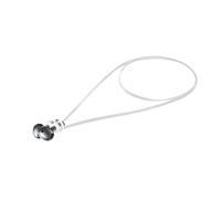 kwmobile Cinta Compatible con Samsung Galaxy Buds 3 / Soundcore P20i / Wave Beam/Fun Air Pro 4 - Correa con Soporte magnético para Auriculares - Blanco
