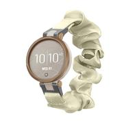 kwmobile Correa coletero compatible con Garmin Lily Sport - Scrunchy para reloj inteligente - amarillo pastel