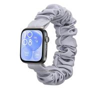kwmobile Correa coletero compatible con Huawei Watch Fit 3 / Fit 4 - Scrunchy para reloj inteligente - gris azulado