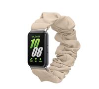 kwmobile Correa coletero compatible con Samsung Galaxy Fit 3 - Scrunchy para reloj inteligente - crema