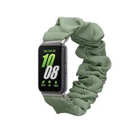 kwmobile Correa coletero compatible con Samsung Galaxy Fit 3 - Scrunchy para reloj inteligente - verde
