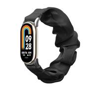 kwmobile Correa coletero compatible con Xiaomi Mi Band 10 / Mi Band 9/8 - Scrunchy para reloj inteligente - negro
