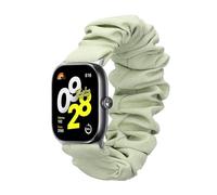 kwmobile Correa coletero compatible con Xiaomi Smart Band 8 Pro/Band 9 Pro/Redmi Watch 5 / Redmi Watch 4 - Scrunchy para reloj inteligente - verde grisáceo