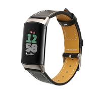 kwmobile Correa Compatible con Fitbit Charge 6 / Charge 5 - Pulsera de Piel auténtica
