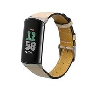 kwmobile Correa Compatible con Fitbit Charge 6 / Charge 5 - Pulsera de Piel auténtica