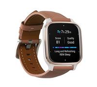 kwmobile Correa Compatible con Garmin Venu Sq 2 Music/Sq 2 / Vivoactive 6 / Vivoactive 5 - Pulsera de Piel auténtica