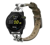 kwmobile Correa Compatible con Garmin vivoactive 4 / Venu 3 / Venu 2 / Forerunner 255 - Pulsera de Piel auténtica