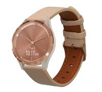 kwmobile Correa compatible con Garmin vivomove 3S / vivoactive 4S - Pulsera de piel auténtica