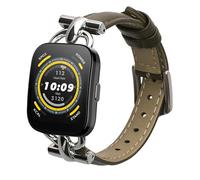 kwmobile Correa compatible con Huami 22mm Amazfit Bip 6 / Bip 5 / GTS 3 / Balance 2 - Pulsera de piel auténtica