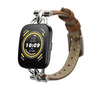 kwmobile Correa Compatible con Huami 22mm Amazfit Bip 6 / Bip 5 Unity/Bip 5 / GTS 3 / Balance 2 / Helio Strap - Pulsera de Piel auténtica